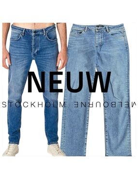 Neuw Medium Blue Ray Tapered Denim Jeans (32x30)
